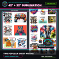 42 and 22 inch sublimation gang sheet sample