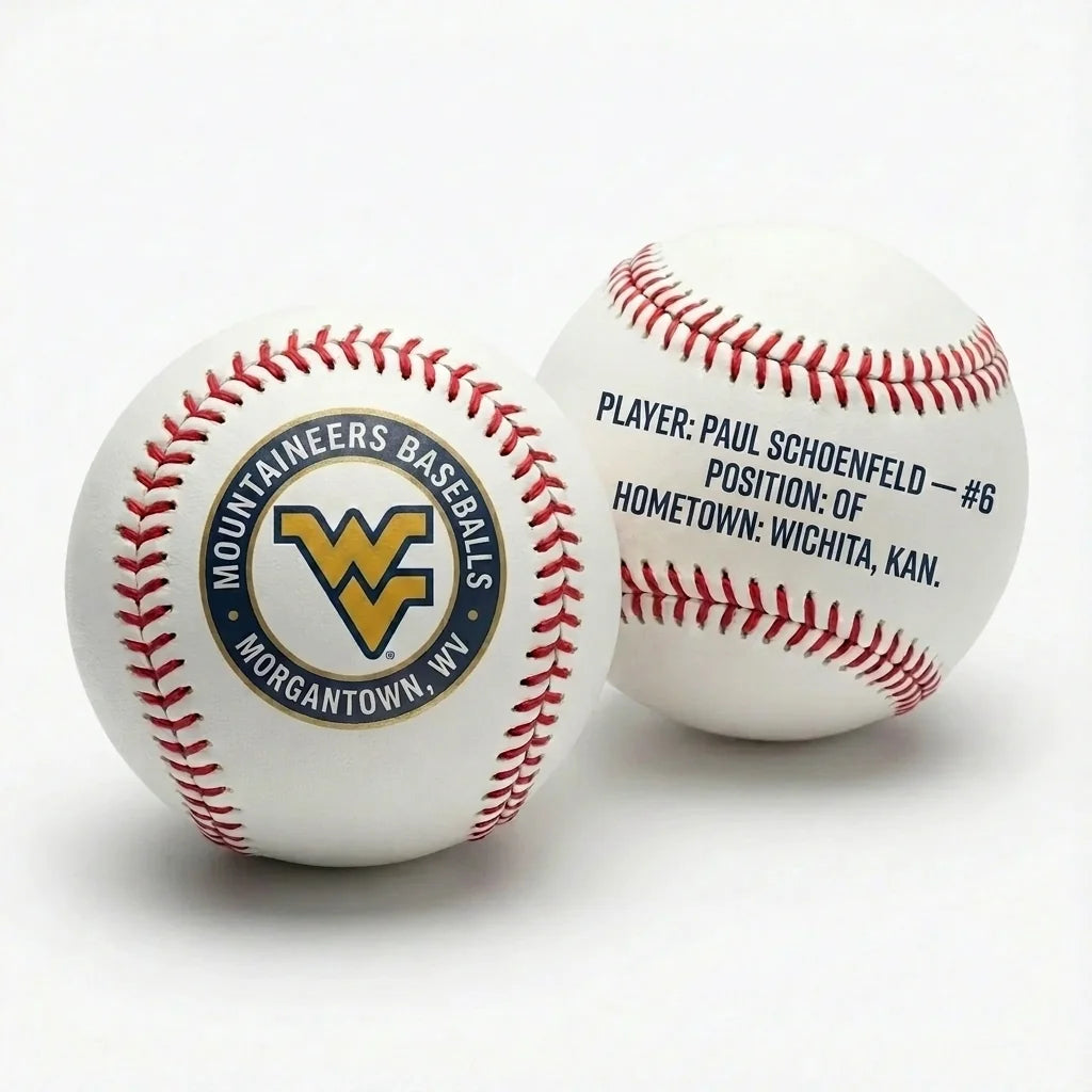 Custom printed baseball