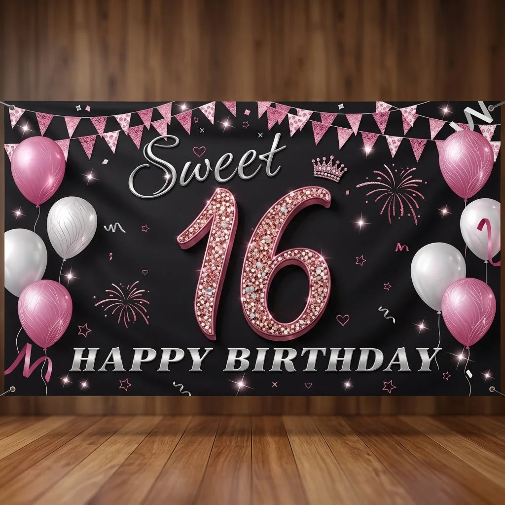 Custom printed party banner