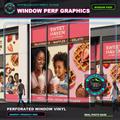 Perforated window vinyl sample