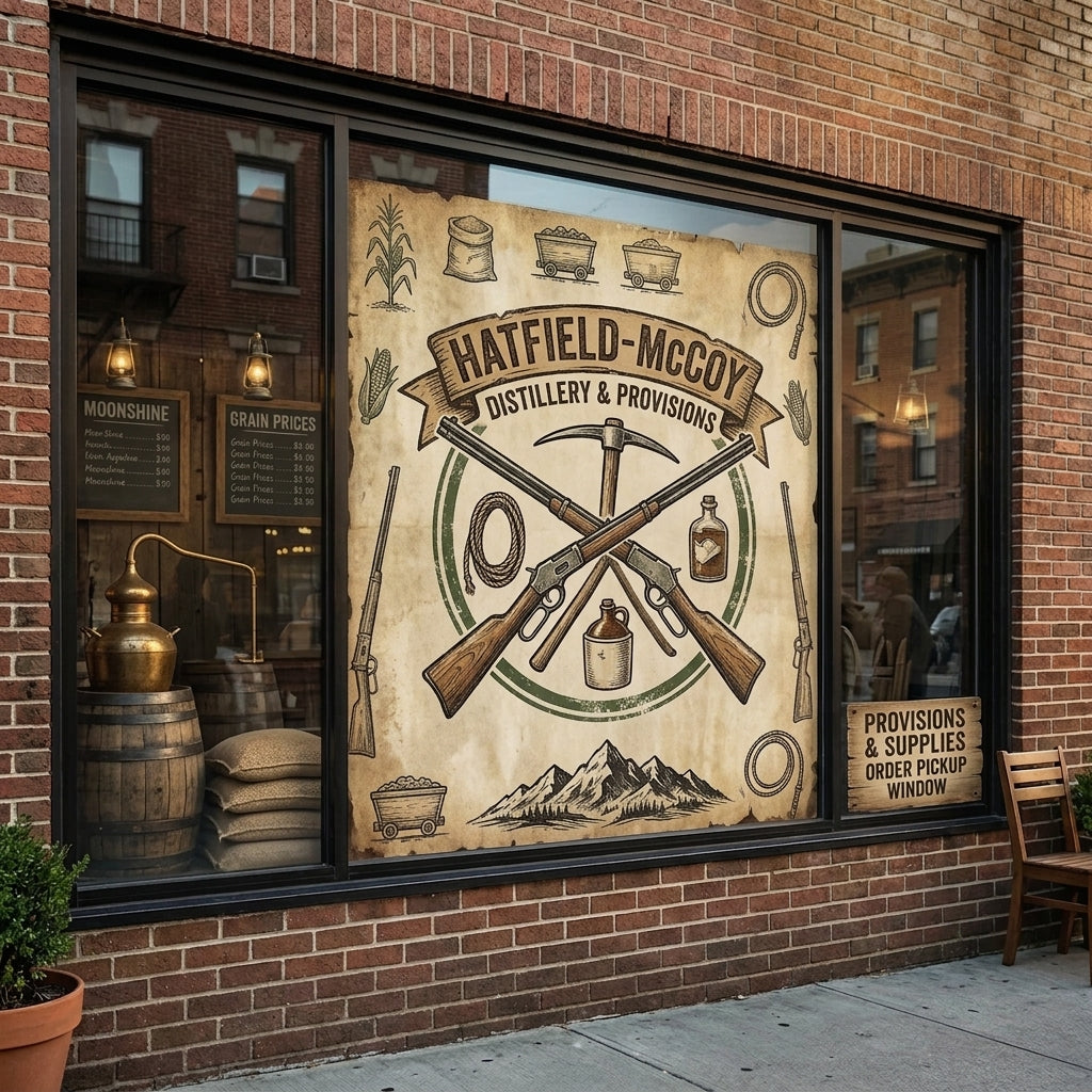 Window cling storefront sample